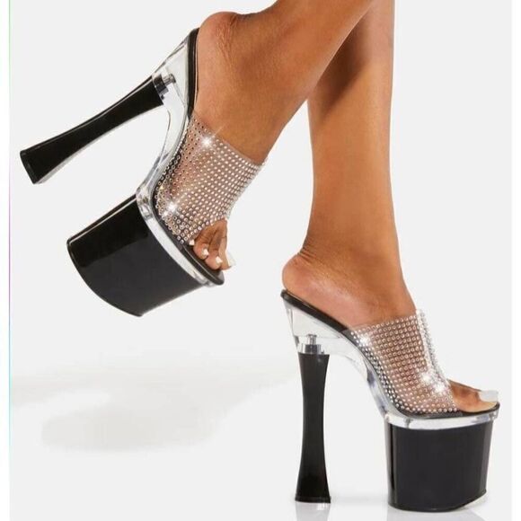 Simmi Angel Diamante Platform Heels - Picture 2 of 6